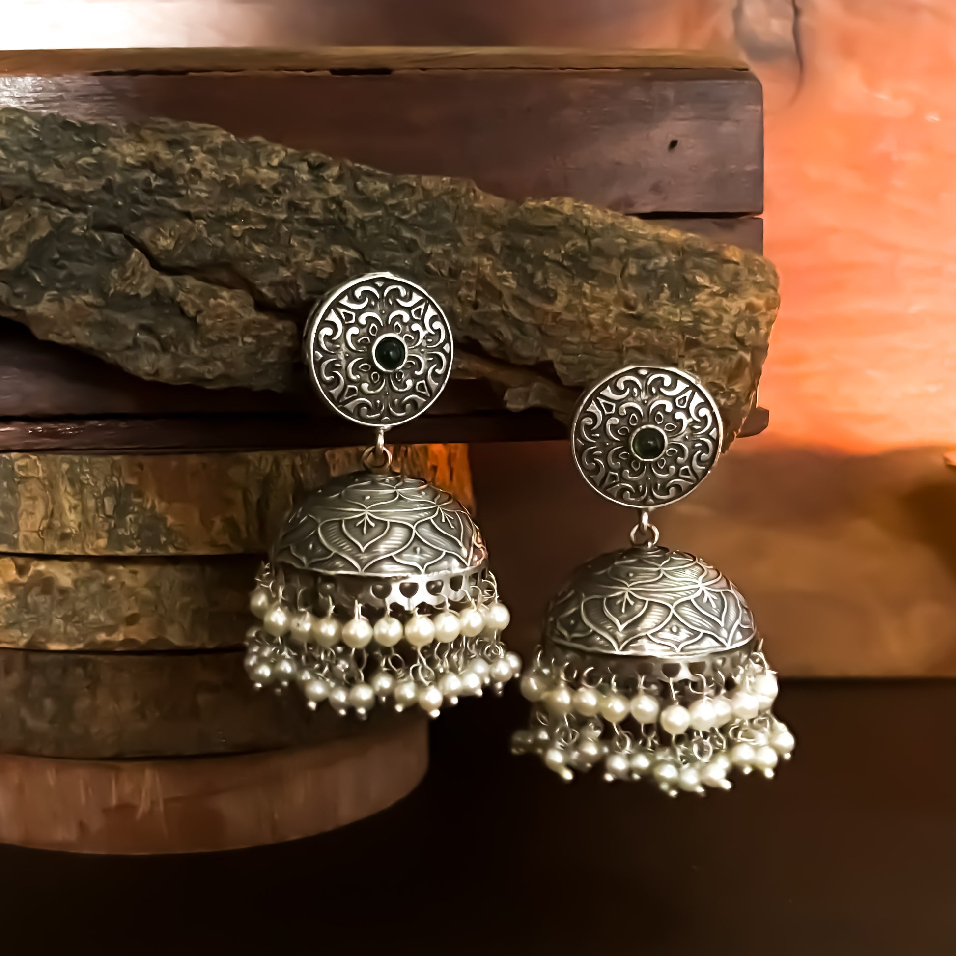 Vedika SLA Brass Jhumka Earrings