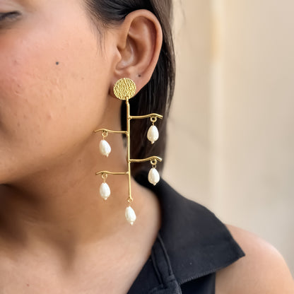 Disney Pearl Brass Earrings
