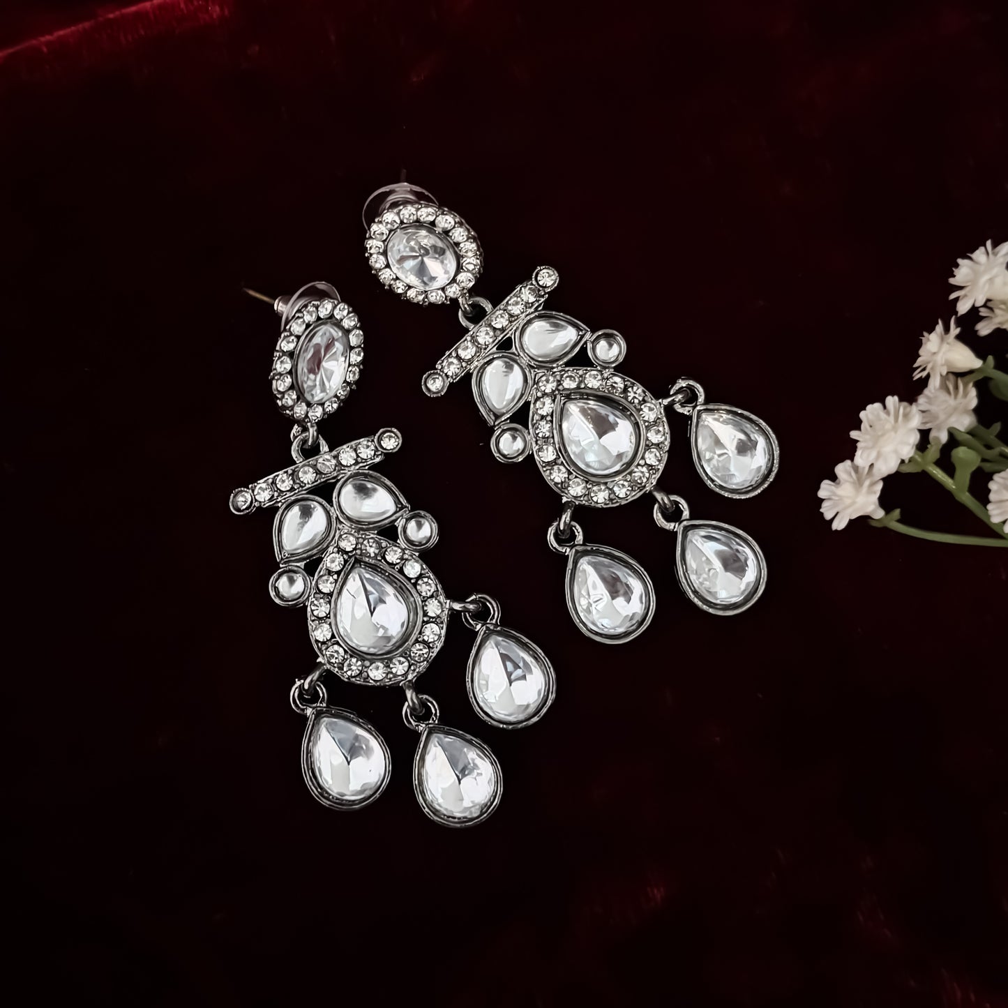 Apoorva Zircon Indo Western Kundan Necklace Set