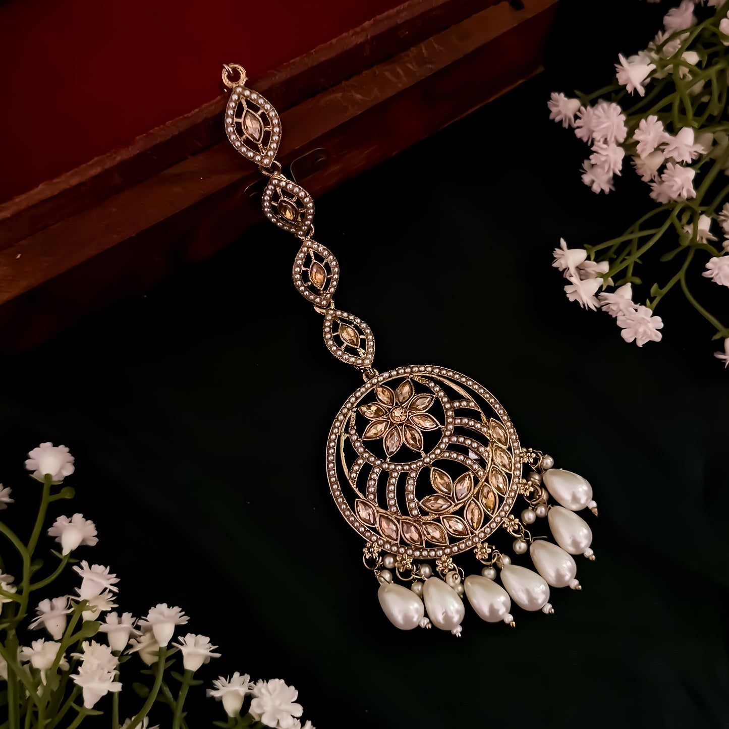 Rishika Jadau Teeka - Golden