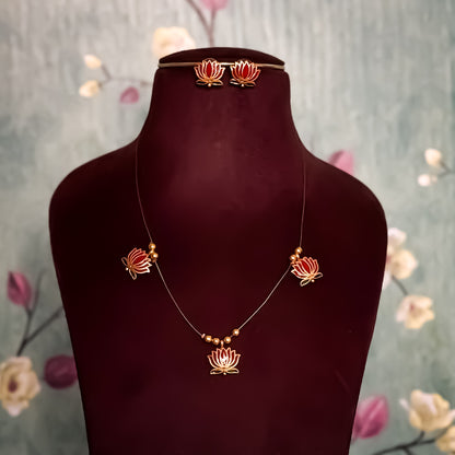 Lotus Invisible Necklace Set