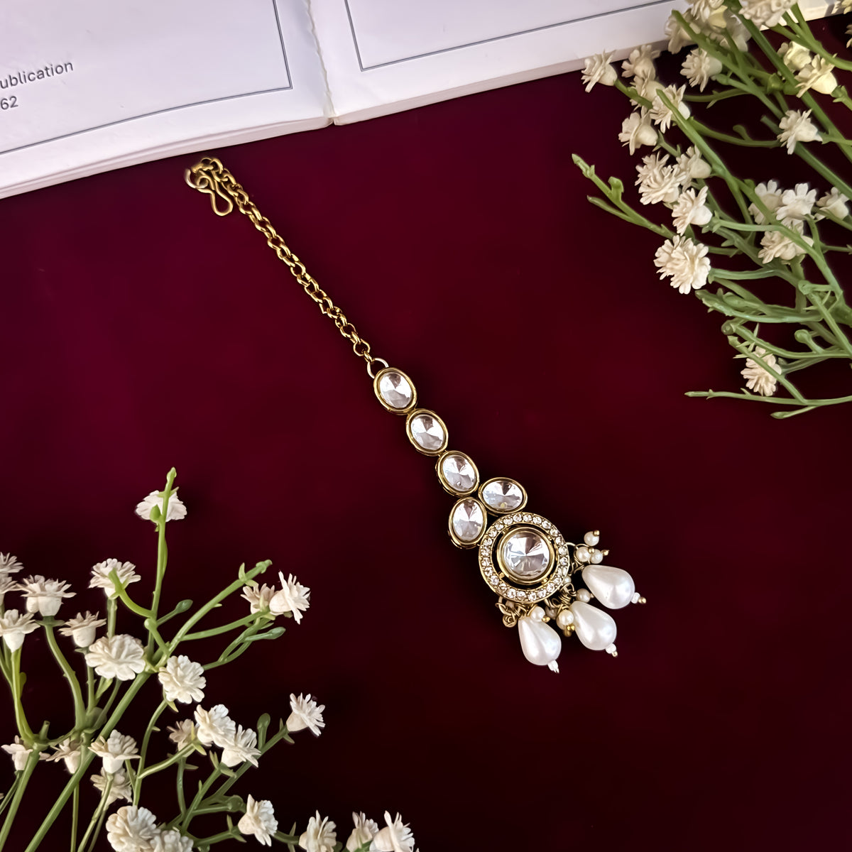Golden Sai Premium Kundan Necklace Set