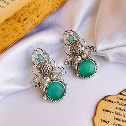 Hania Monalisa SLA Brass Earrings - Firoza