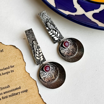 Bird Brass Dangler Earrings