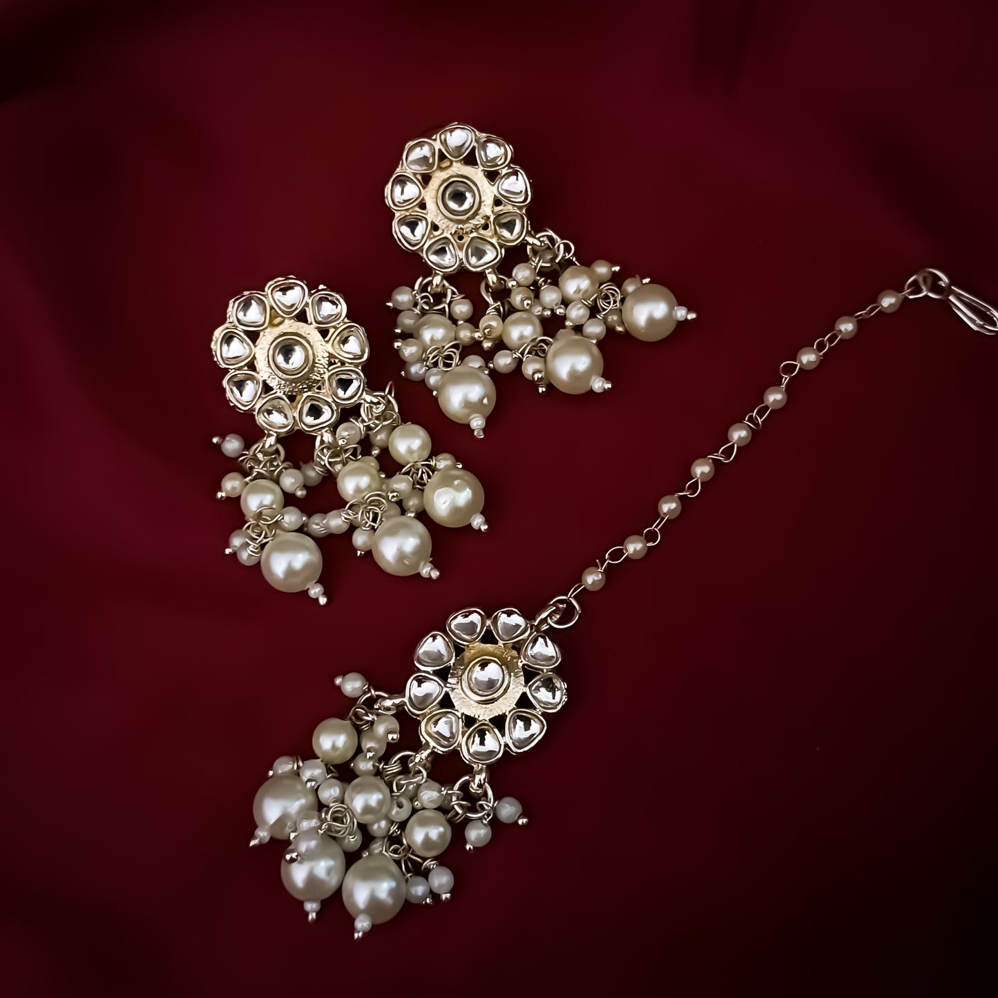 Ravneet Dabi Kundan Necklace Set - Golden