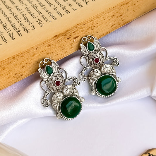 Hania Monalisa SLA Brass Earrings - Green