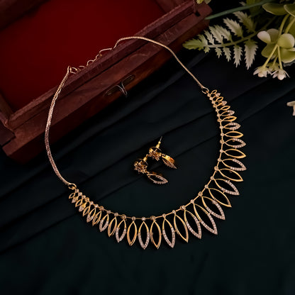 Dhrupa Minimal AD Necklace Set