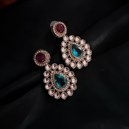 Israt Kundan Necklace Set - Multi