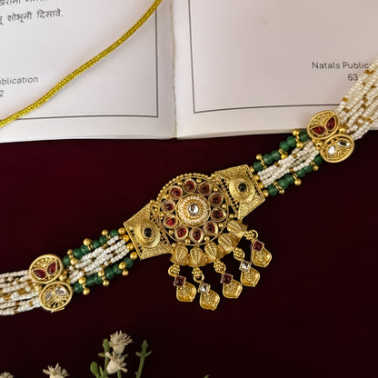 Himanshi Premium Heritage Rajwadi Necklace Set