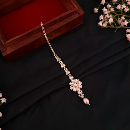 Antara Dabi Kundan Neckalce set - Golden