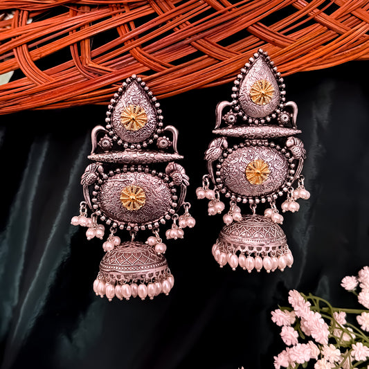 Bipasa Dual Tone Brass Earrings