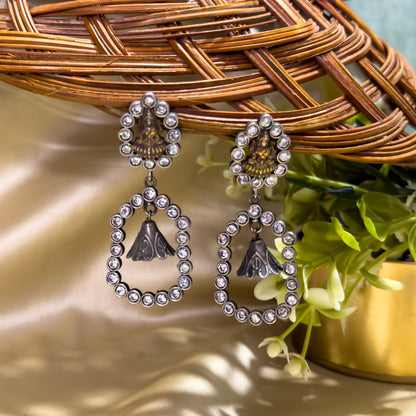 Lakshmi Zircon Dual Tone SLA Brass Earrings