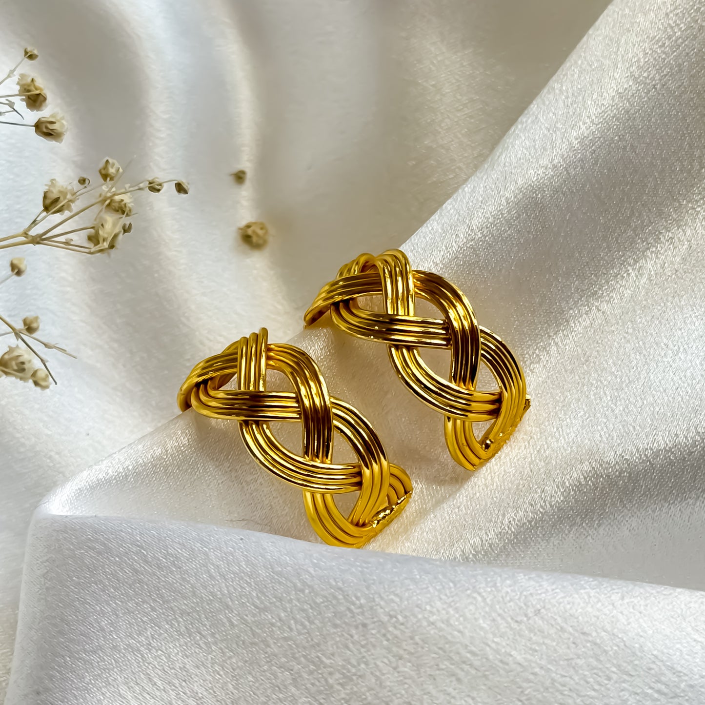 Hoops Heaven Handcrafted Brass Earrings