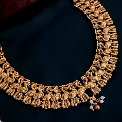 Priyati Peacock Temple Necklace Set