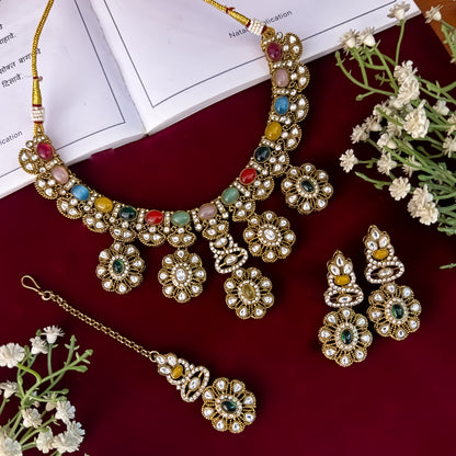 Multi Aaruvi Sabyasachi Necklace Set