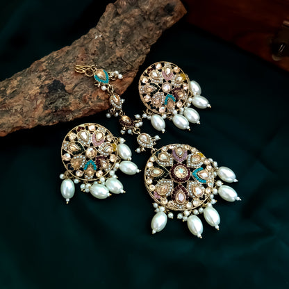 Saisha Royal Jadau Necklace Set - Multi