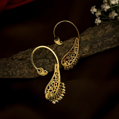 Vridhi Premium Kashmiri Brass Earcuff Earrings - Multi