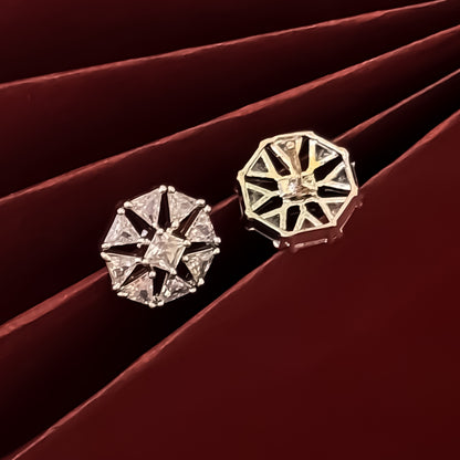 Chloe American Diamond Silver Stud Earrings