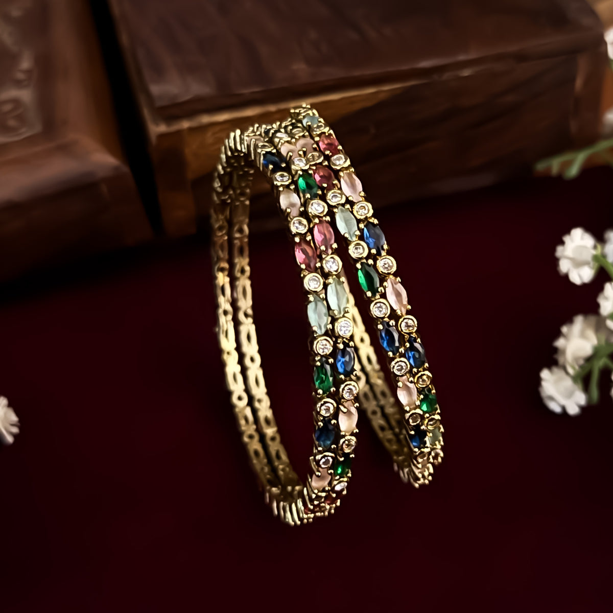 Multi Avira Premium AD Bangles (Set of 4)
