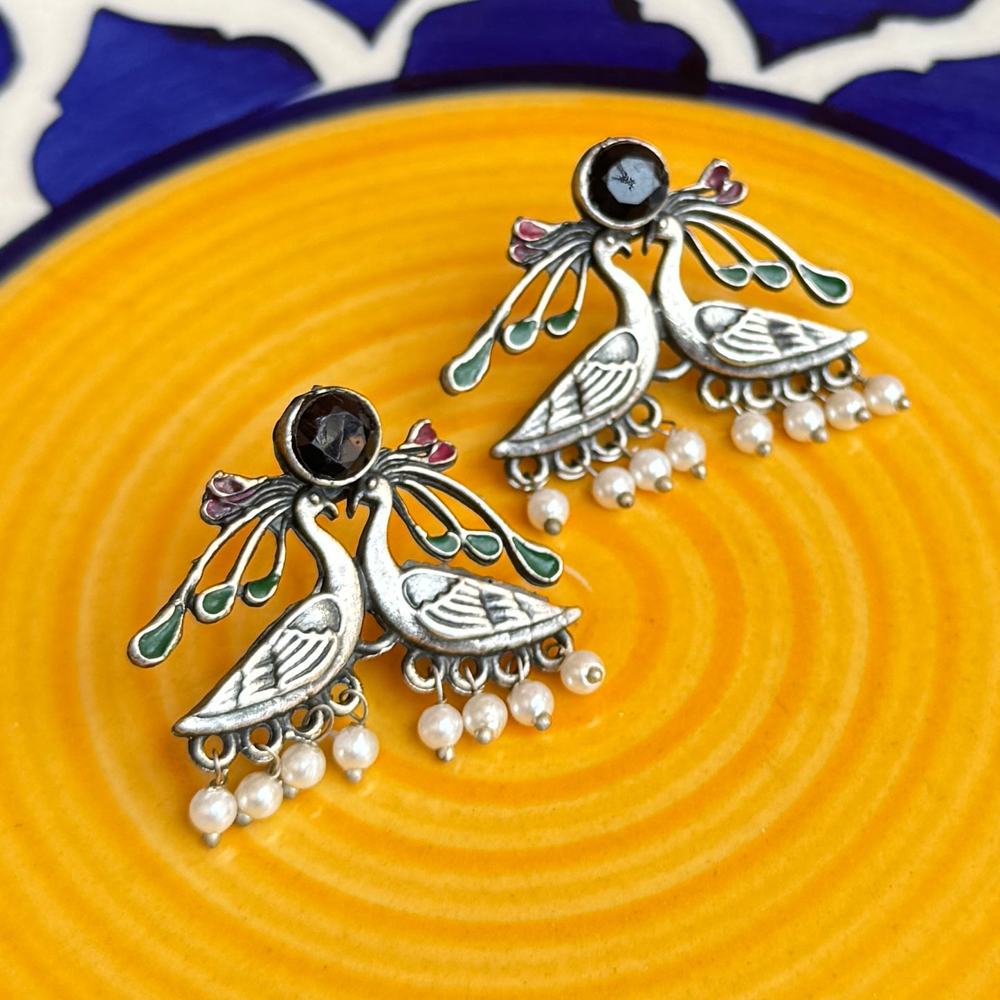 Peacock SLA Stud Earrings