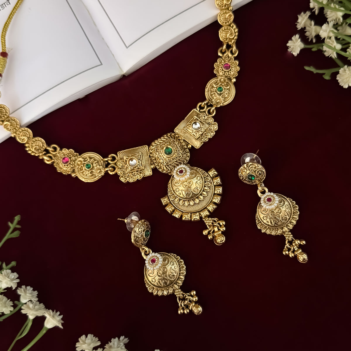 Ruchika Premium Rajwadi Necklace Set