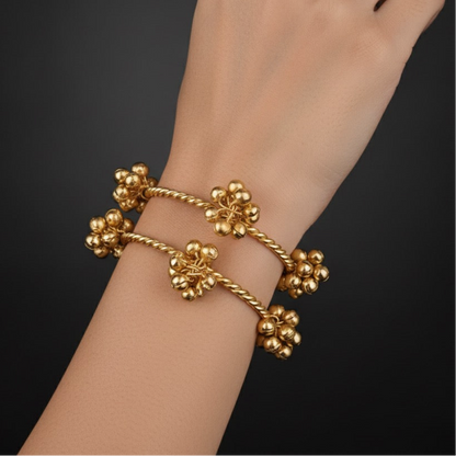 Karishma Kashmiri Gunghroo Openanble Bangle/Kada (Pair)