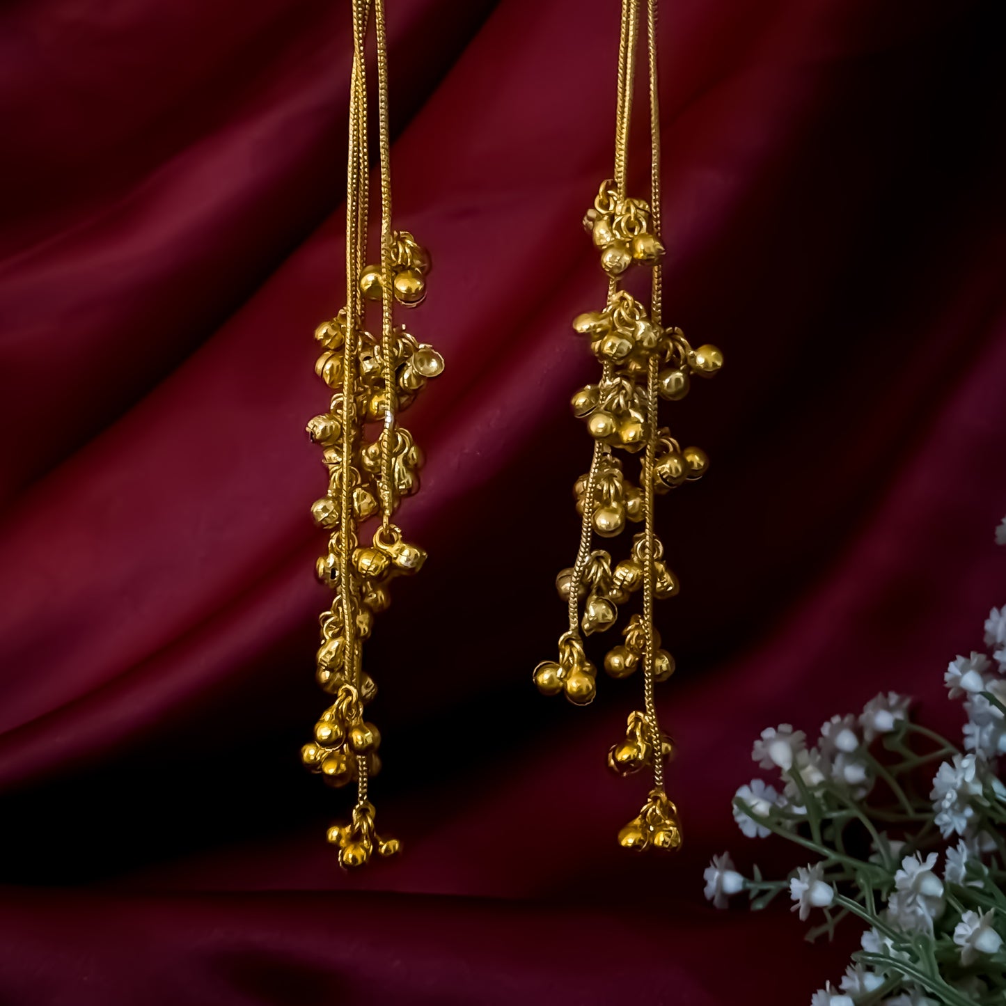 Hitanshi Kashmiri Brass Dejhoor Jhumka Ghungroo Earrings - Green