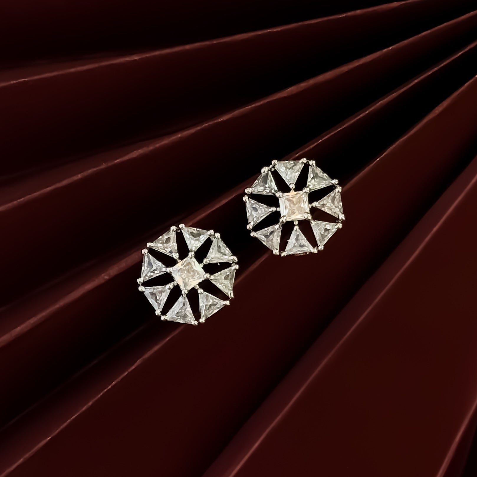 Varuna American Diamond Multicolor Earrings