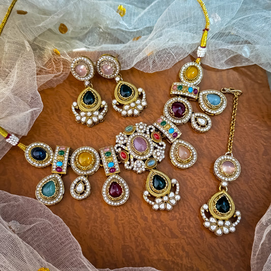 Multi Osheen Sabhyasachi Necklace Set