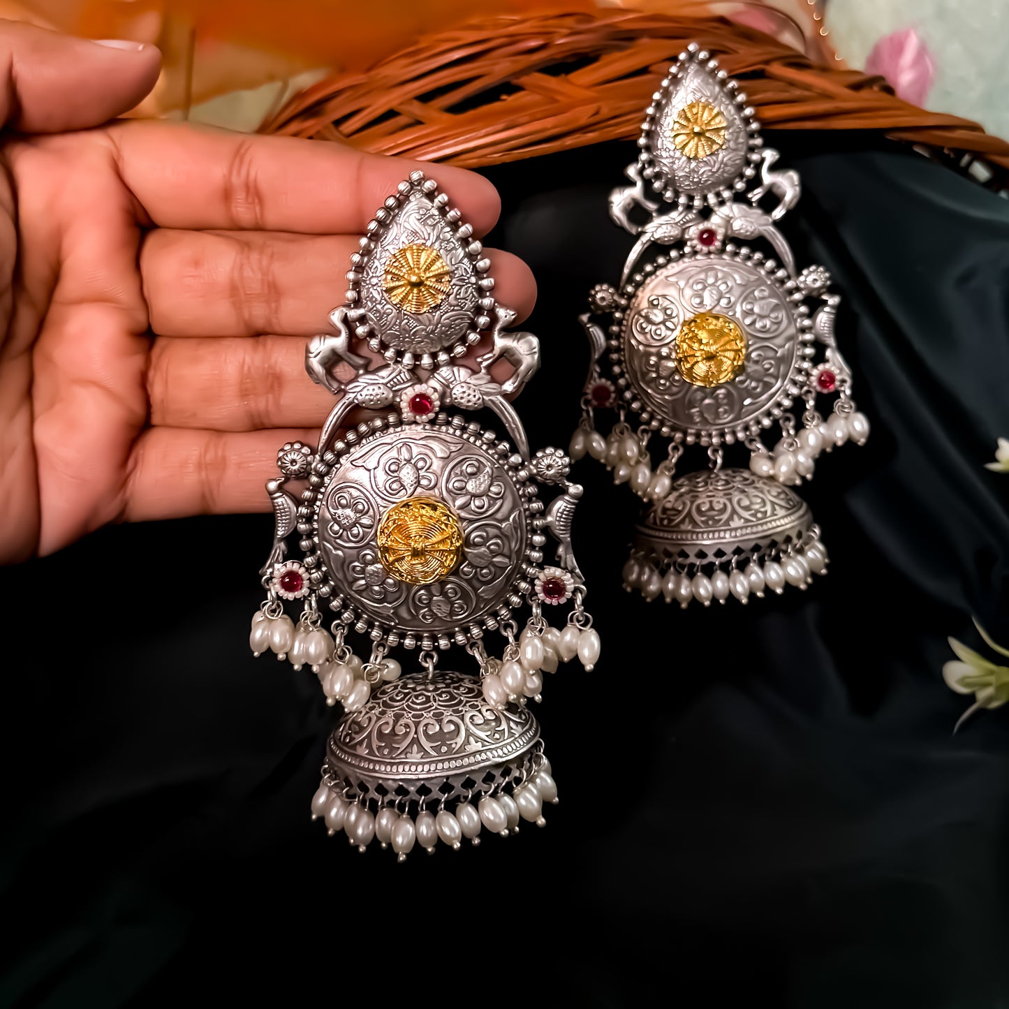 Anvika Premium Brass Jhumka Earrings