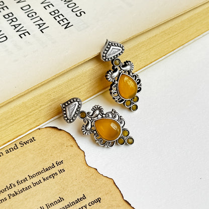 Gazal SLA Brass Earrings - Pastel Yellow