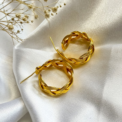 Hoops Heaven Handcrafted Brass Earrings