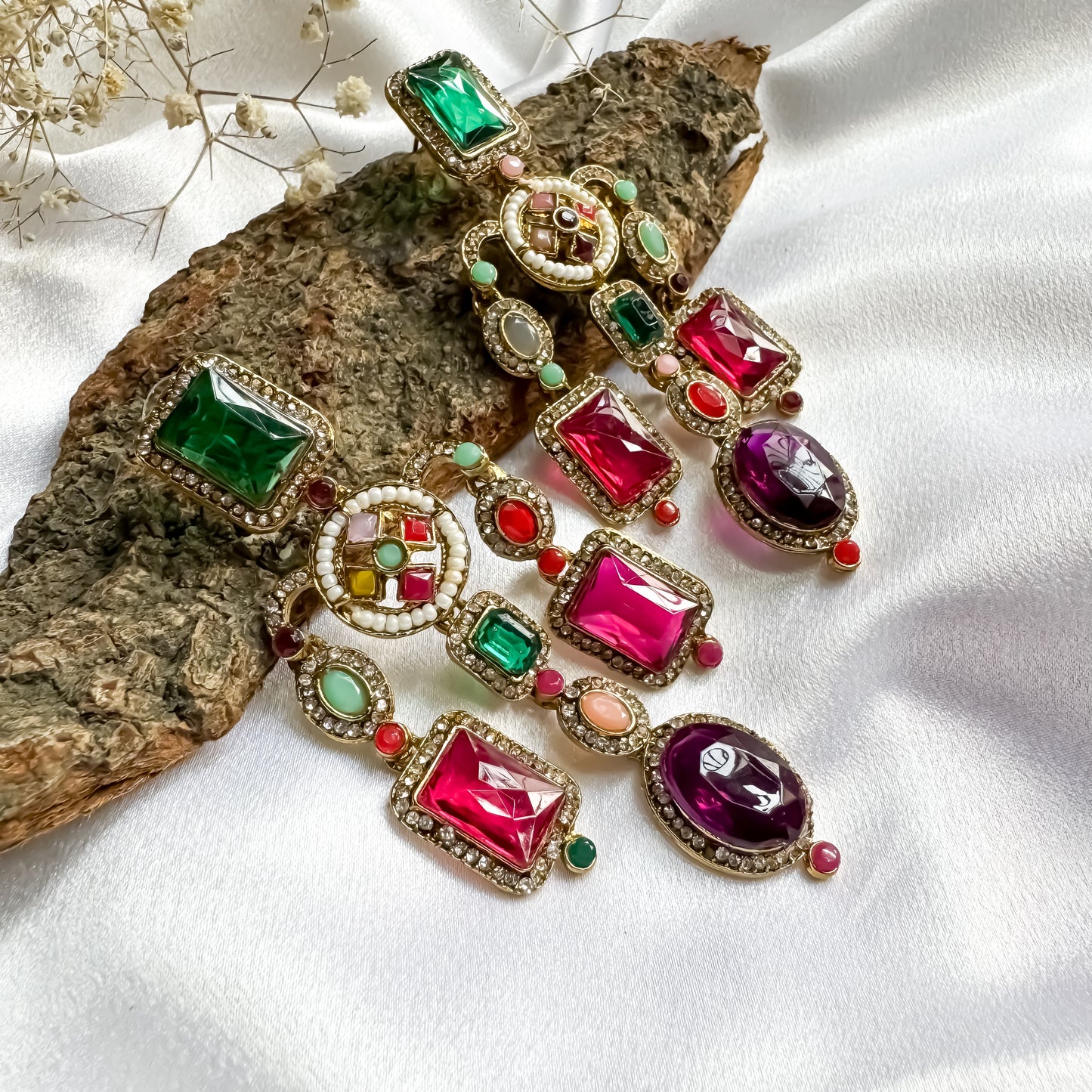 Ankita Inspired Drop Earrings - Multi Color