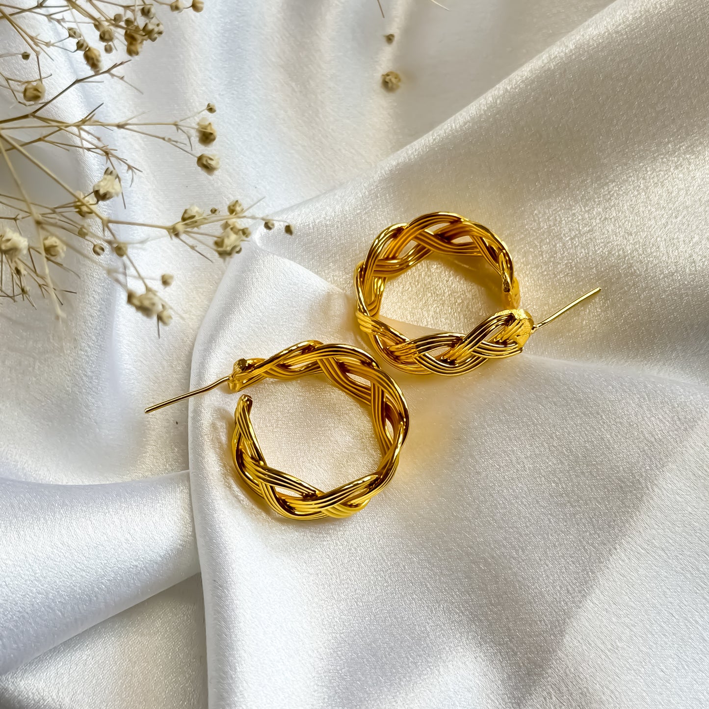 Hoops Heaven Handcrafted Brass Earrings