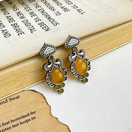 Gazal SLA Brass Earrings - Pastel Yellow