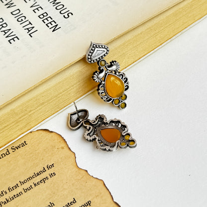 Gazal SLA Brass Earrings - Pastel Yellow
