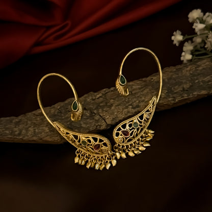 Vridhi Premium Kashmiri Brass Earcuff Earrings - Multi