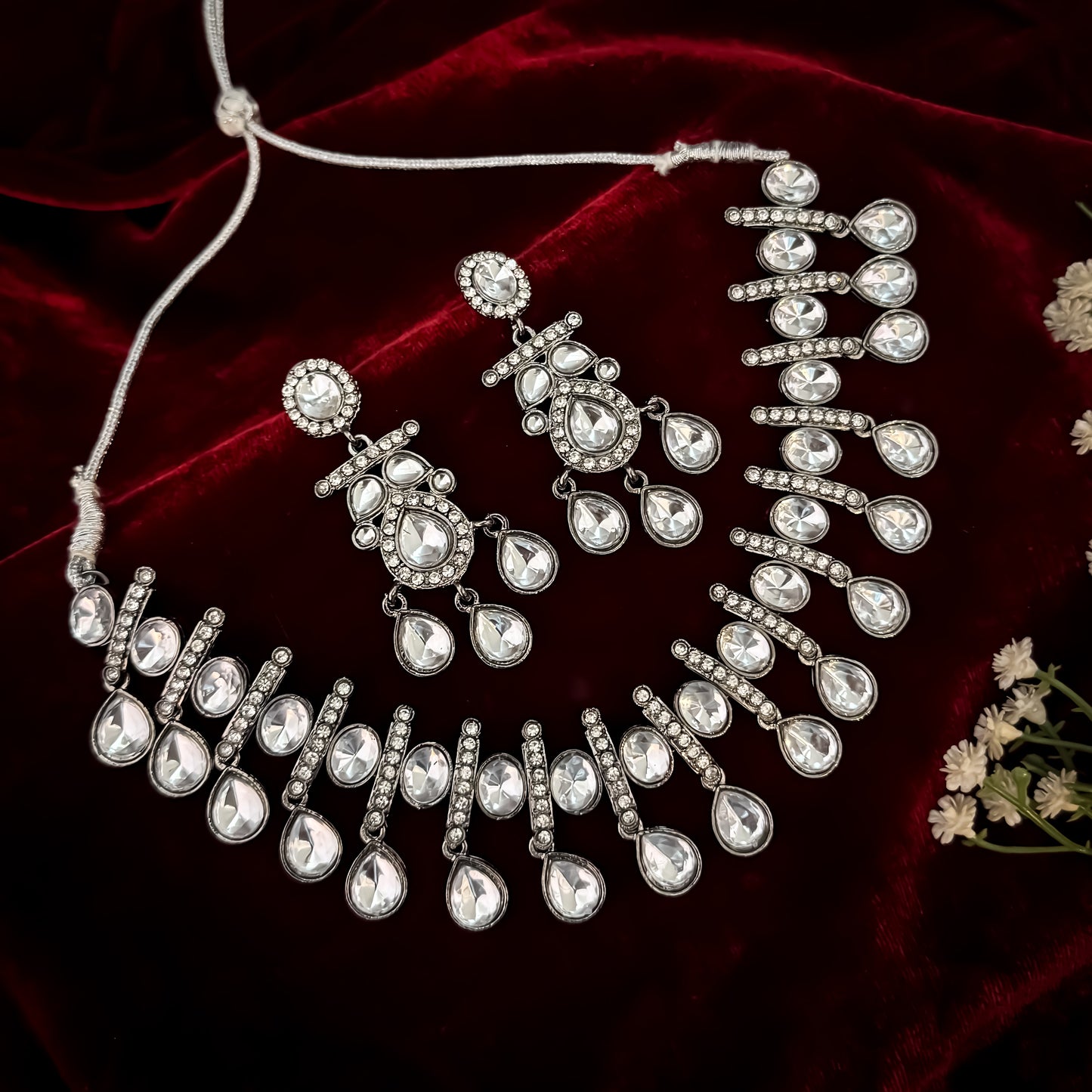 Apoorva Zircon Indo Western Kundan Necklace Set