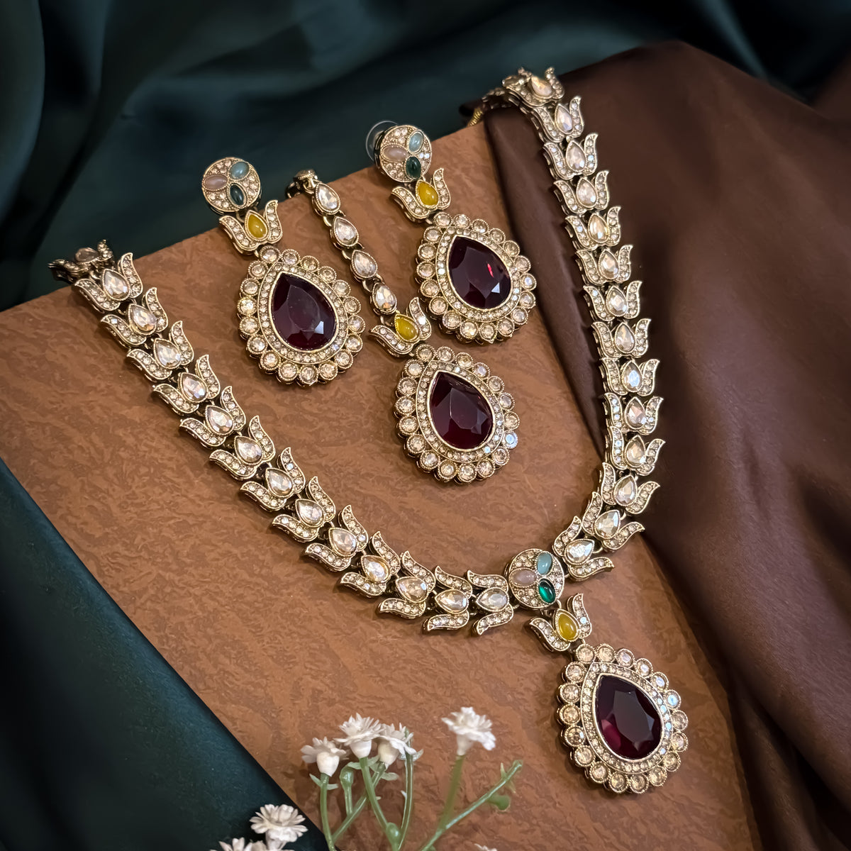 Multi Shazia Kundan Necklace Set