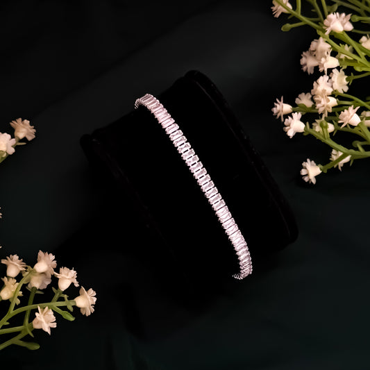 Sarah Cubin Zirconia Tennis  Bracelet - Crystal White