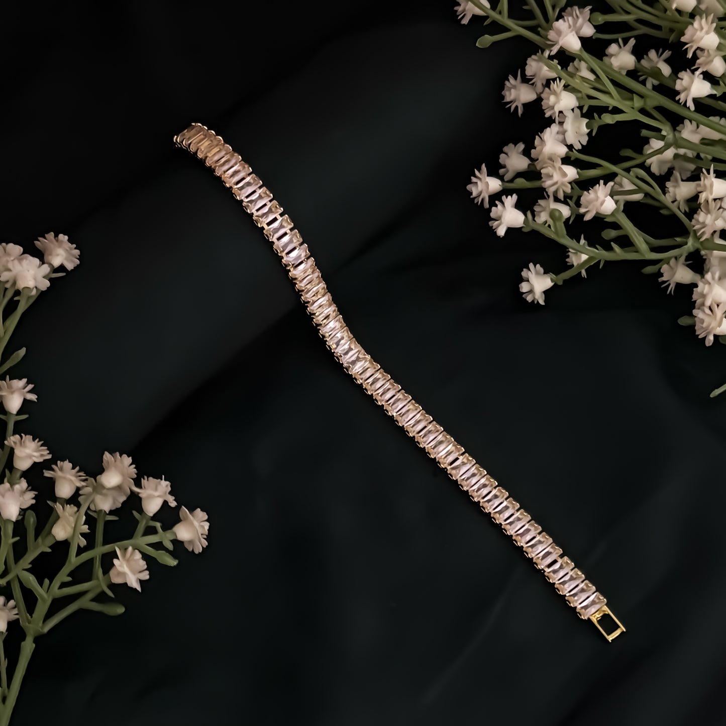 Sarah Cubin Zirconia Tennis  Bracelet - Golden