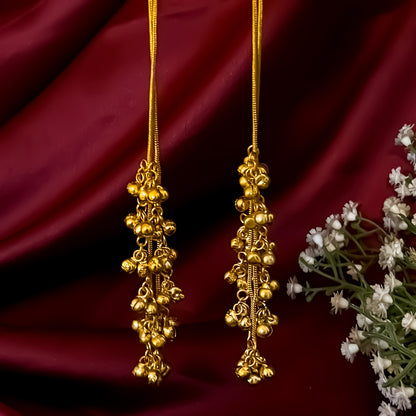 Yashika Kashmiri Brass Dejhoor Jhumka Ghungroo Earrings - Multi