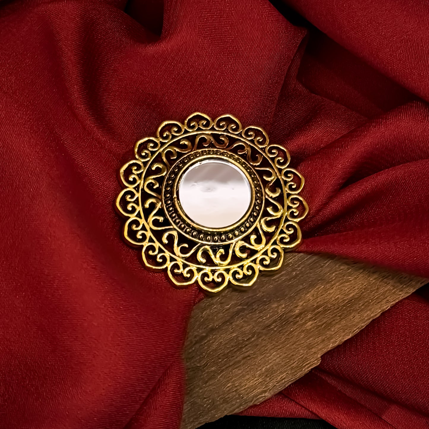 Daniyal Cocktail Adjustable Ring - Golden