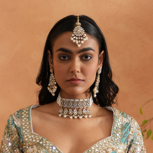 Sreeja Golden Necklace Set