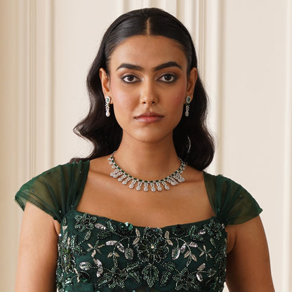 Harriet AD Necklace Set - Emerald Green