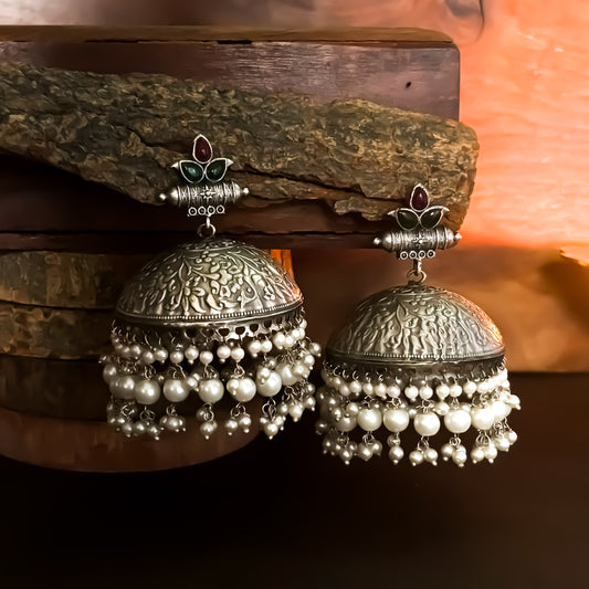 Indira SLA Brass Jhumka Earrings