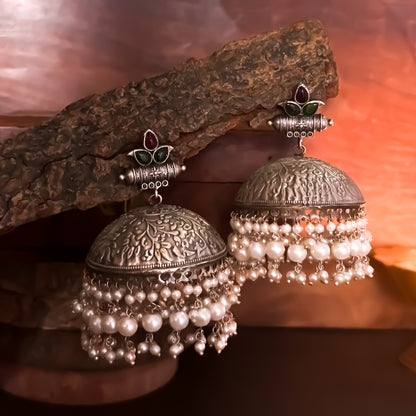 Indira SLA Brass Jhumka Earrings