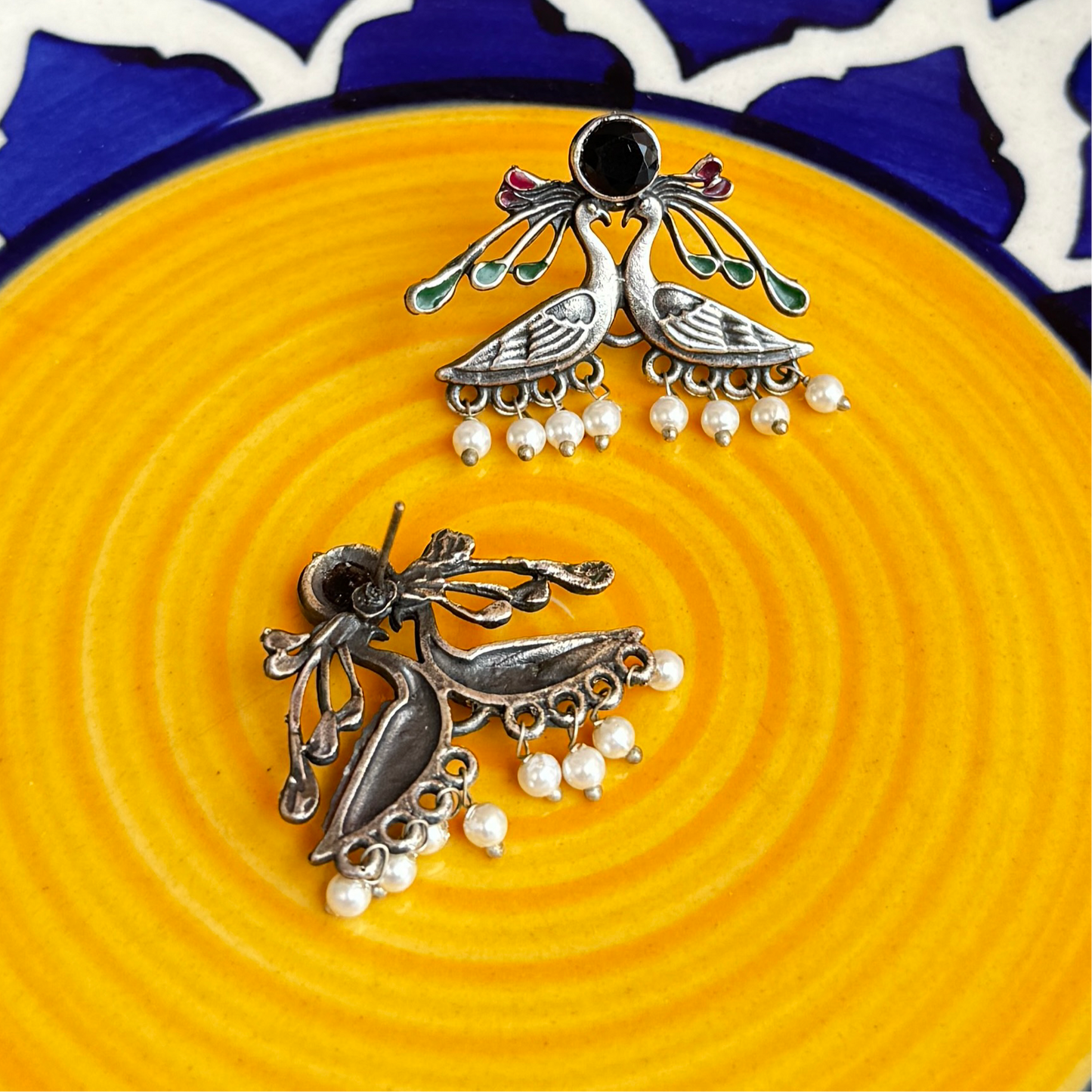Peacock SLA Stud Earrings