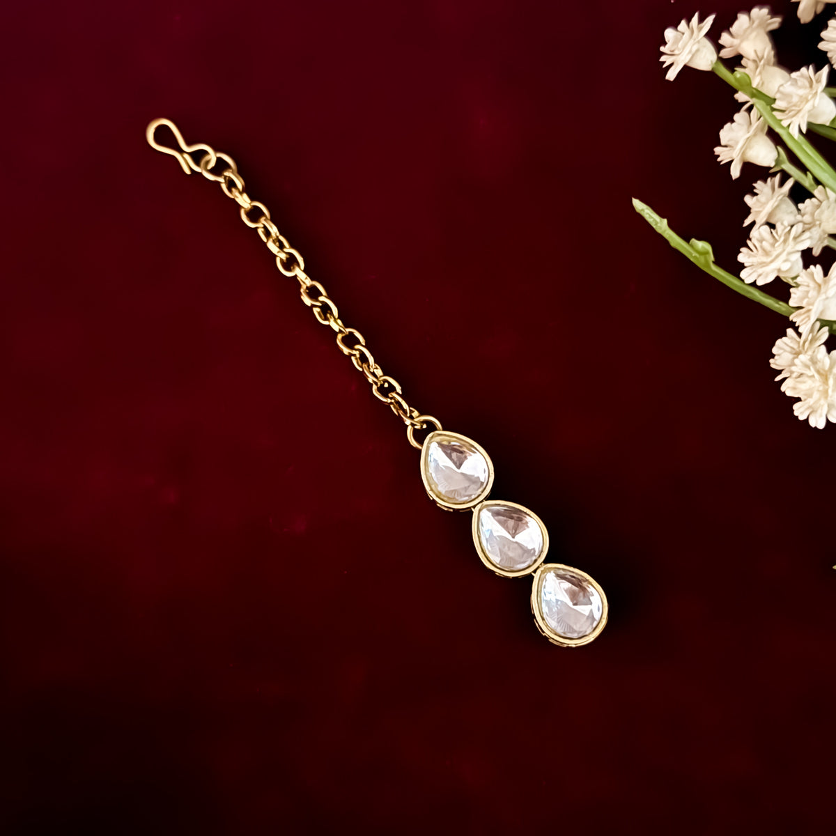 Golden Sejal Uncut Kundan Necklace Set