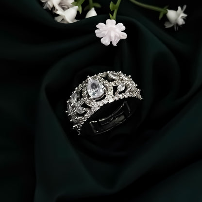 Mary American Diamond Adjustable Ring